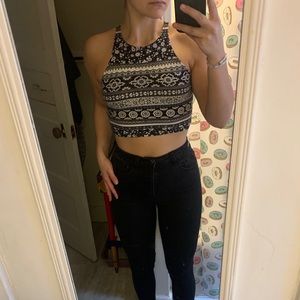 Patterned Crop Top